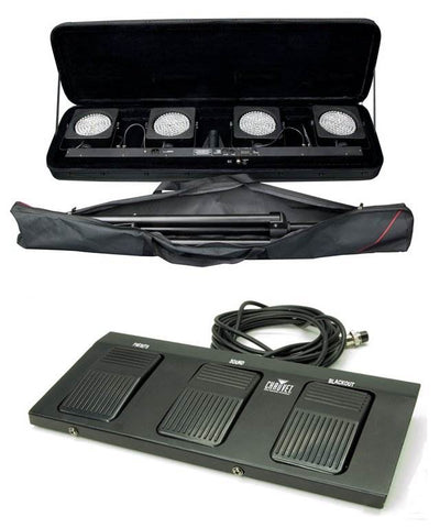 (2) CHAUVET 4BAR DMX LED Stage Wash Light Kits + Truss System + ADJ Controller