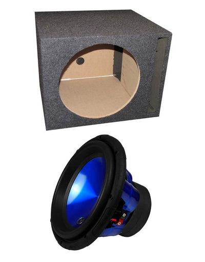 Audiopipe TXX-APA-12BL 12" 1600W Car Subwoofer + Single Vented Sub Box Enclosure