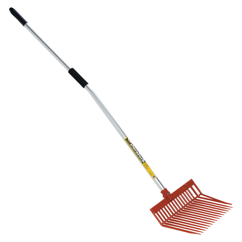 Little Giant DuraFork Polycarbonate Pre Bent Pitchfork with Angled Tines, Red