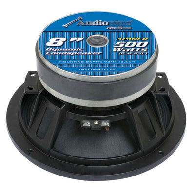 Audiopipe APMB-8-B 500 Watt 8" Low Mid Frequency Car Audio Loudspeakers (4 Pack)