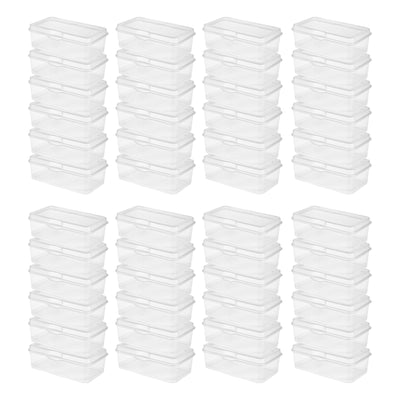 Sterilite Plastic Stacking FlipTop Latching Storage Box Container, Clear 48 Pack - VMInnovations