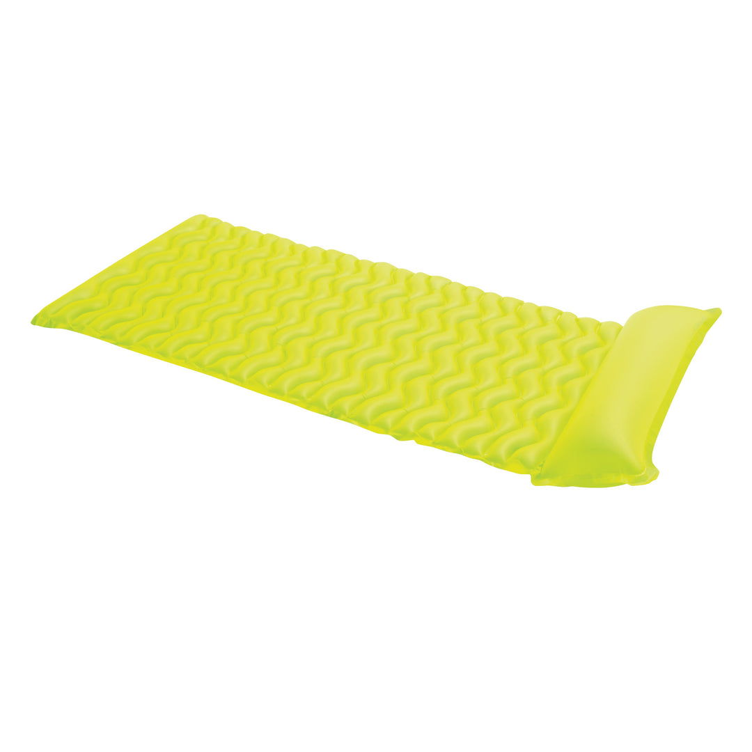 Intex Tote 'N Float Wave Mat Floating Swimming Pool Lounger w/ Headrest (2 Pack) - VMInnovations