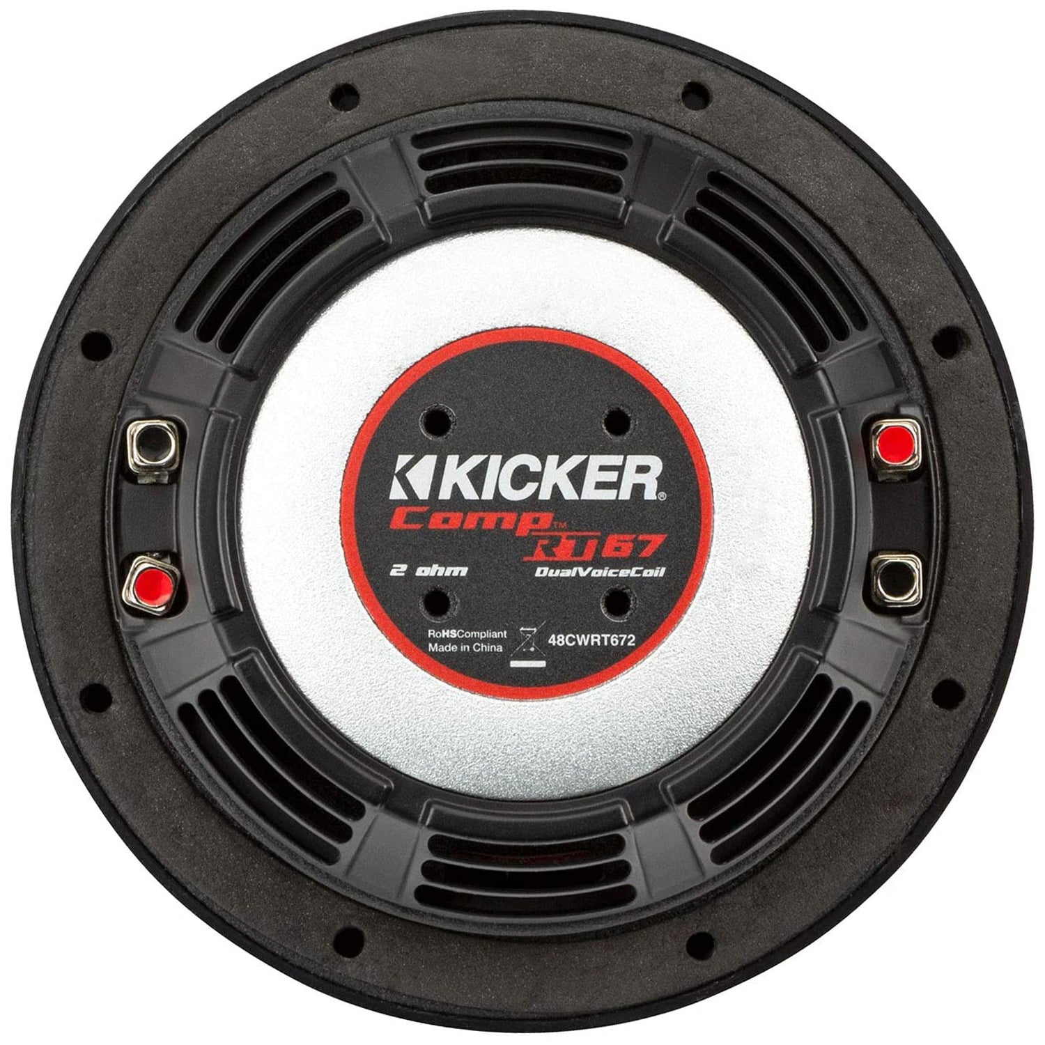 KICKER 48CWRT674 CompRT Dual 4 Ohm 300 Watt 6.75 Inch Car Audio Stereo Subwoofer