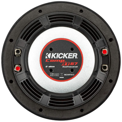 KICKER 48CWRT674 CompRT Dual 4 Ohm 300 Watt 6.75 Inch Car Audio Stereo Subwoofer