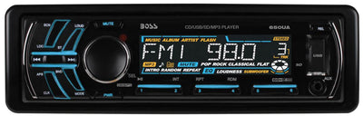BOSS 650UA 240W CD/MP3 Car Audio Player + 2) BOSS CH6530 6.5" 300W 3Way Speakers