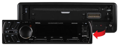 BOSS 650UA 240W CD/MP3 Car Audio Player + 2) BOSS CH6530 6.5" 300W 3Way Speakers