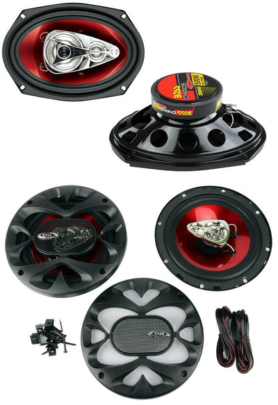 BOSS Chaos CH6940 6x9" 500W 4-Way + CH6530 6.5" 300W 3 Way Car Coaxial Speakers