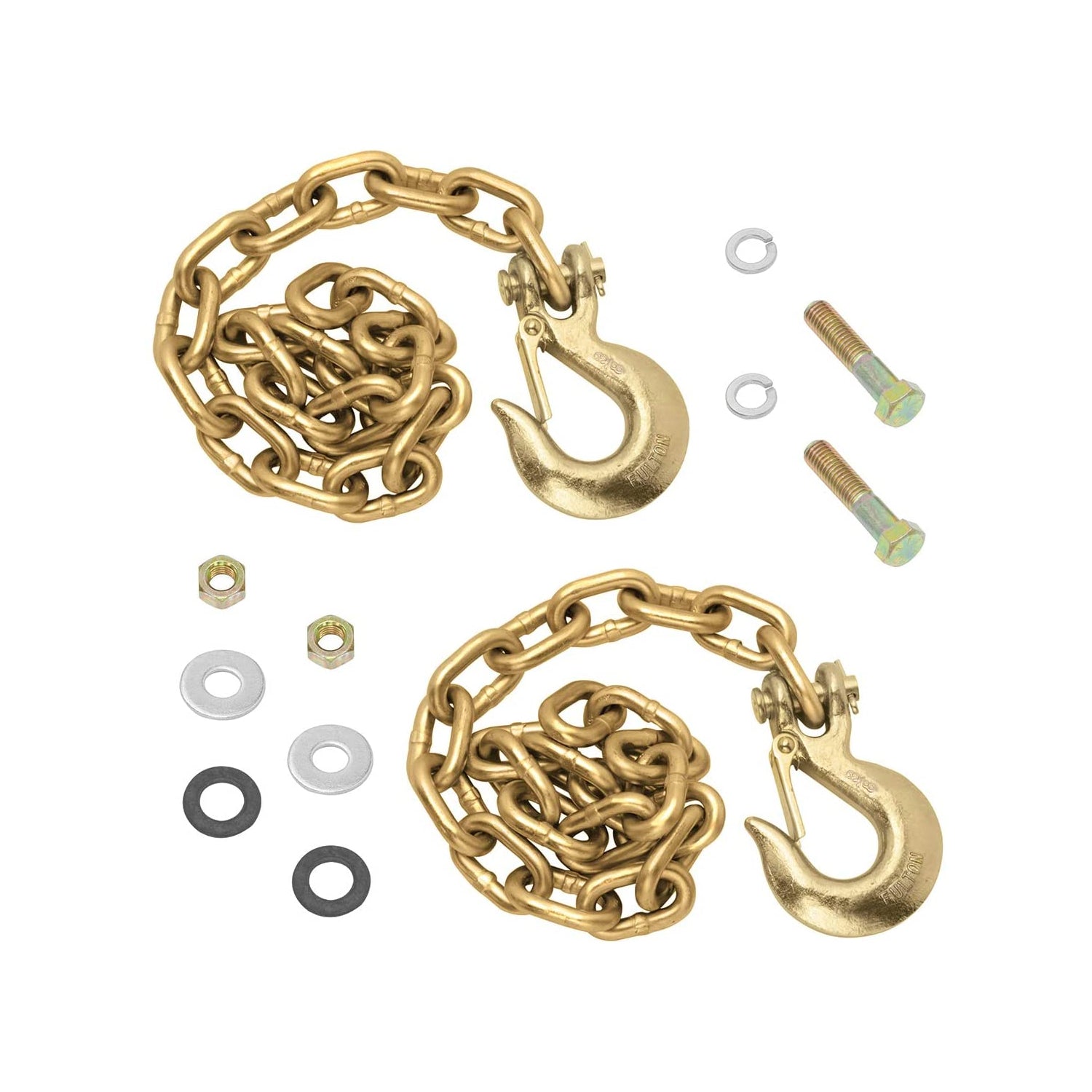 Reese Towpower 49151 Goosebox 20,000 Pound Rated Trailer Chains and Hooks, Gold - VMInnovations