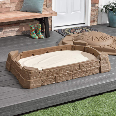 Step2 Naturally Playful Backyard Sandbox II for Toddlers and Preschoolers, Beige
