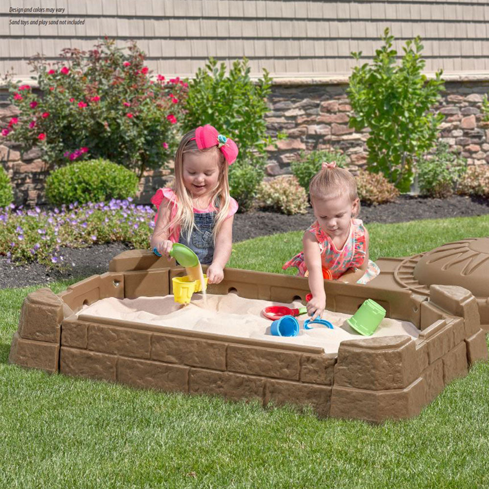 Step2 Naturally Playful Backyard Sandbox II for Toddlers and Preschoolers, Beige