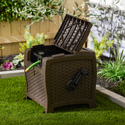 Suncast 175 Foot Slide Trak Outdoor Garden Water Hose Hideaway (Open Box)