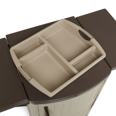 Suncast DCP2000 Portable Outdoor Patio Prep Serving Station Table Cabinet (Used)