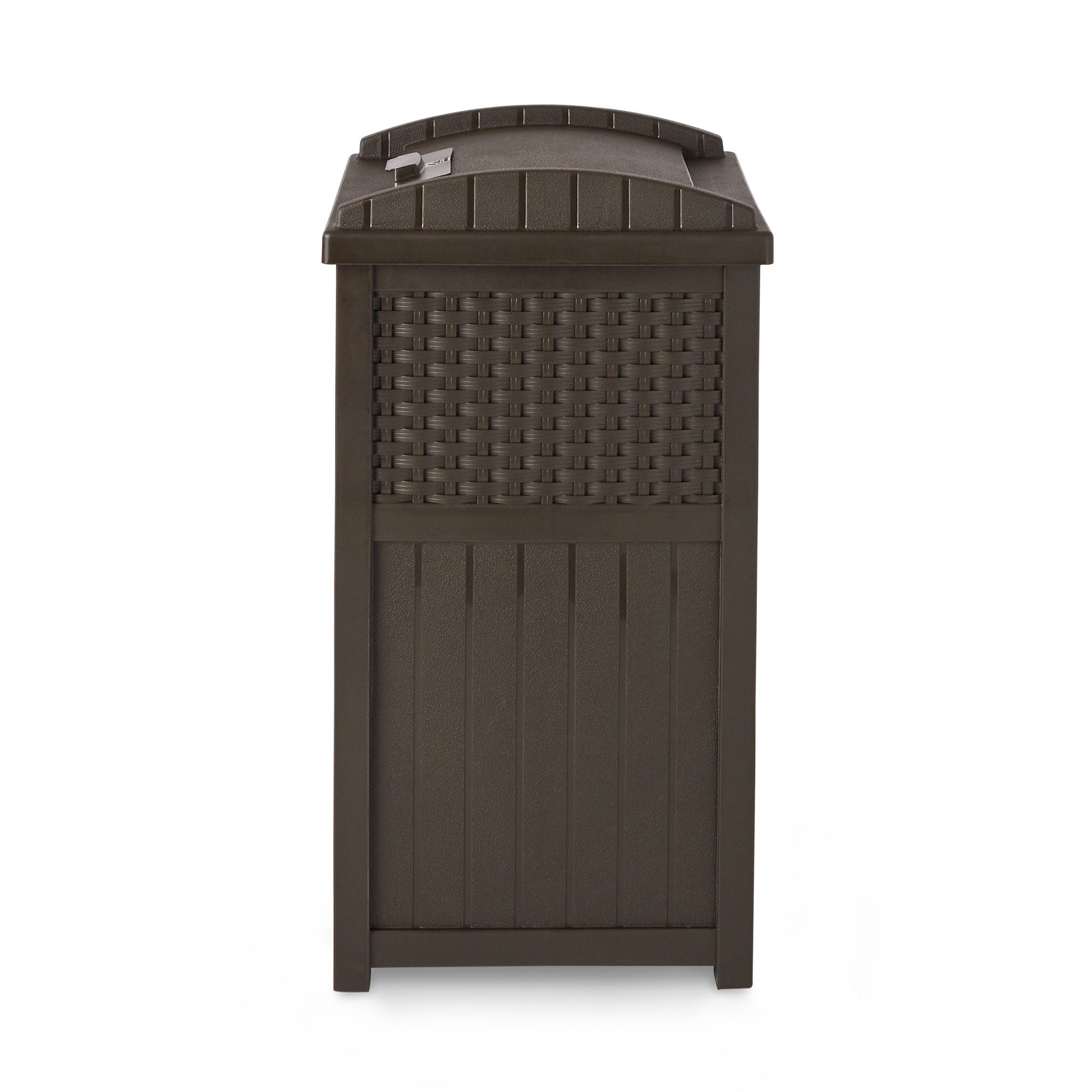 Suncast GHW1732 Trashcan Hideaway Outdoor 33 Gallon Garbage Waste Bin, Brown (For Parts)