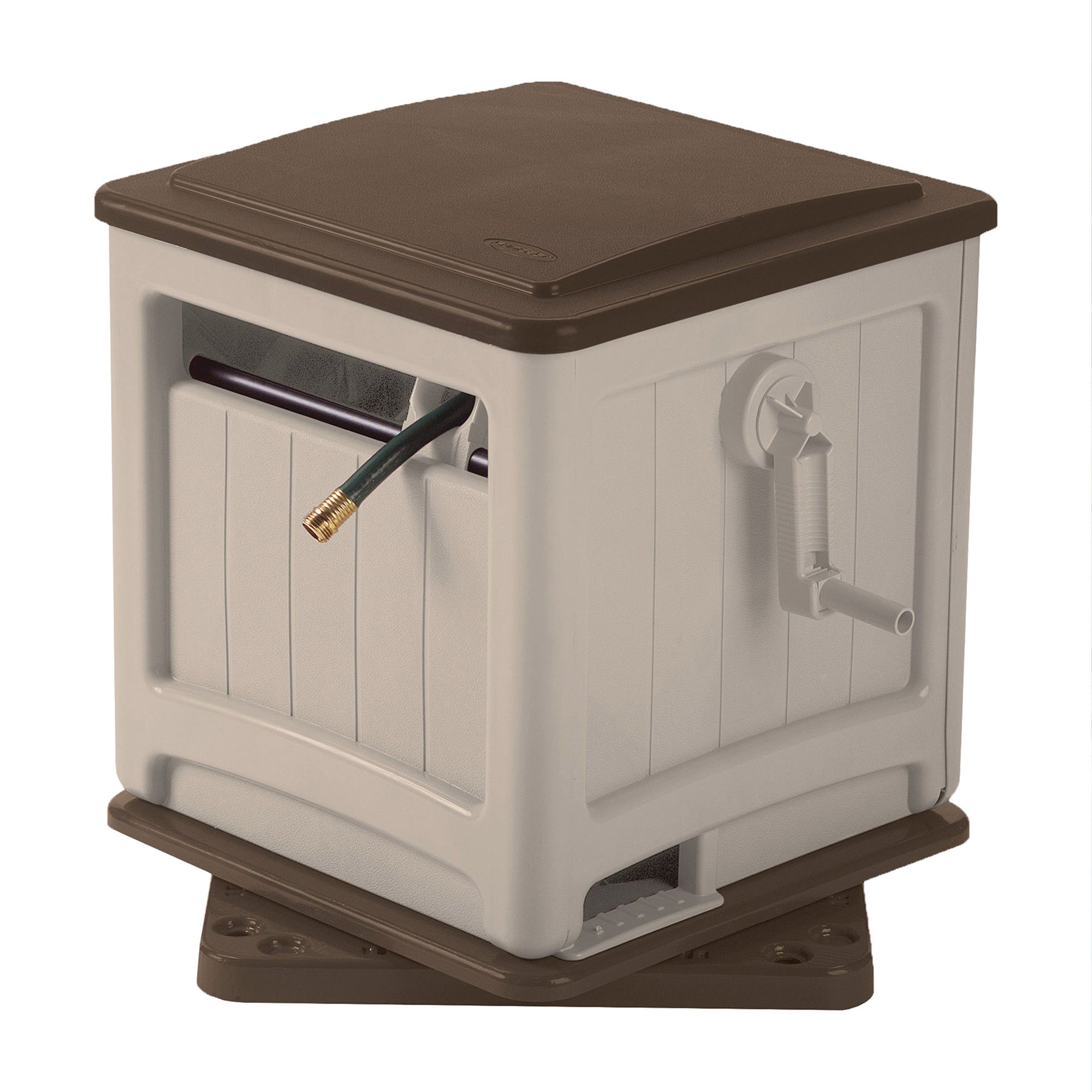 Suncast Swivel Smart Trak Hose Hideaway 225 Foot Hose Reel, Taupe (Open Box)