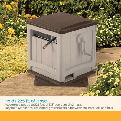 Suncast Swivel Hose Reel Storage w/Smart Trak Hose Guide & Bin | Open Box