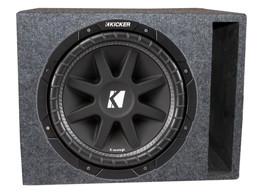 Kicker Comp 43C154 15" 500W Car Subwoofer & Single Vented Sub Box Enclosure