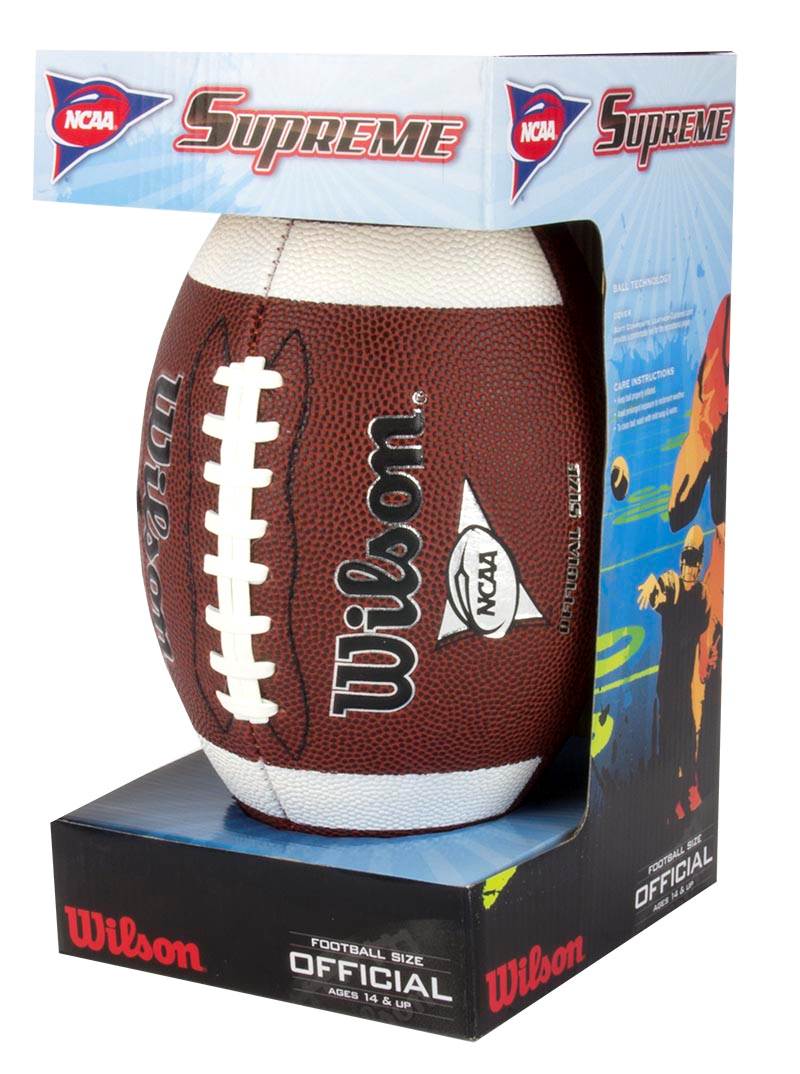 WILSON WTF1625 NCAA Official Size Supreme Composite Leather Football - Open Box