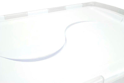 Sterilite Single 48 Qt Clear Base Hinged Lid Storage Tote Container (Open Box)