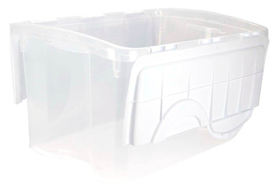 Sterilite Single 48 Qt Clear Base Hinged Lid Storage Tote Container (Open Box)