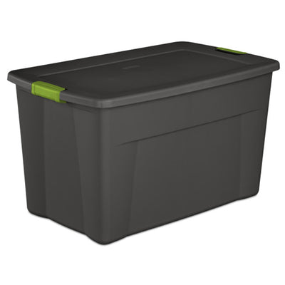 Sterilite 35 Gallon Storage Tote Box, Container Bin w/ Latch Lid, 4 Pack, Gray