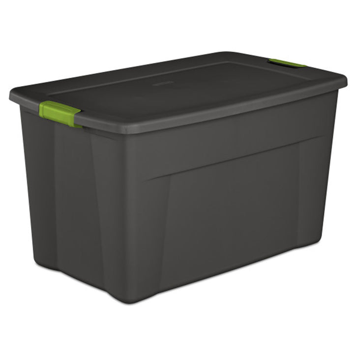 Sterilite 35 Gallon Storage Tote Box, Container Bin w/ Latch Lid, 4 Pack, Gray