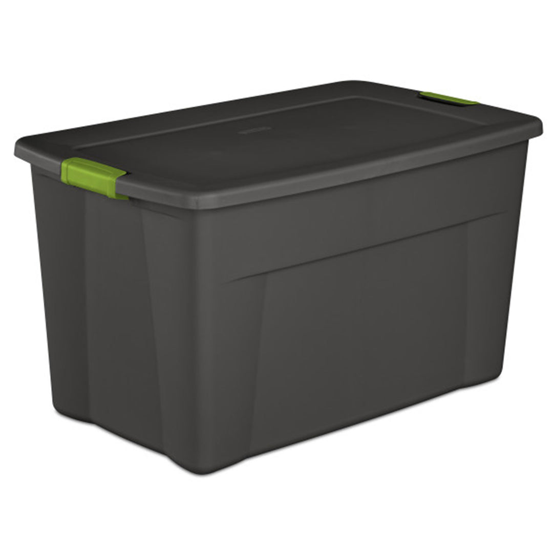 Sterilite 35 Gallon Storage Tote Box with Latching Container Lid, Gray (12 Pack)