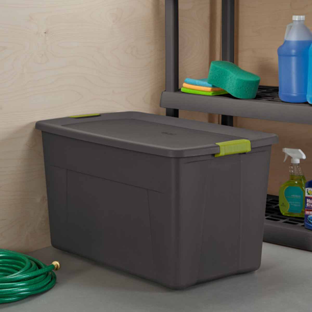 Sterilite 35 Gallon Storage Tote Box with Latching Container Lid, Gray (8 Pack) - VMInnovations