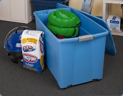 Sterilite 19481004 Large 45 Gallon Wheeled Portable Latching Storage Tote Box - VMInnovations