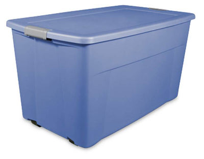 Sterilite 19481004 Large 45 Gallon Wheeled Portable Latching Storage Tote Box - VMInnovations