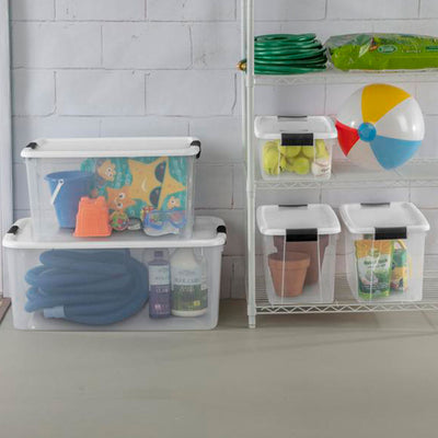 Sterilite 30 Quart Ultra Latch Storage Box w/ White Lids (Open Box)