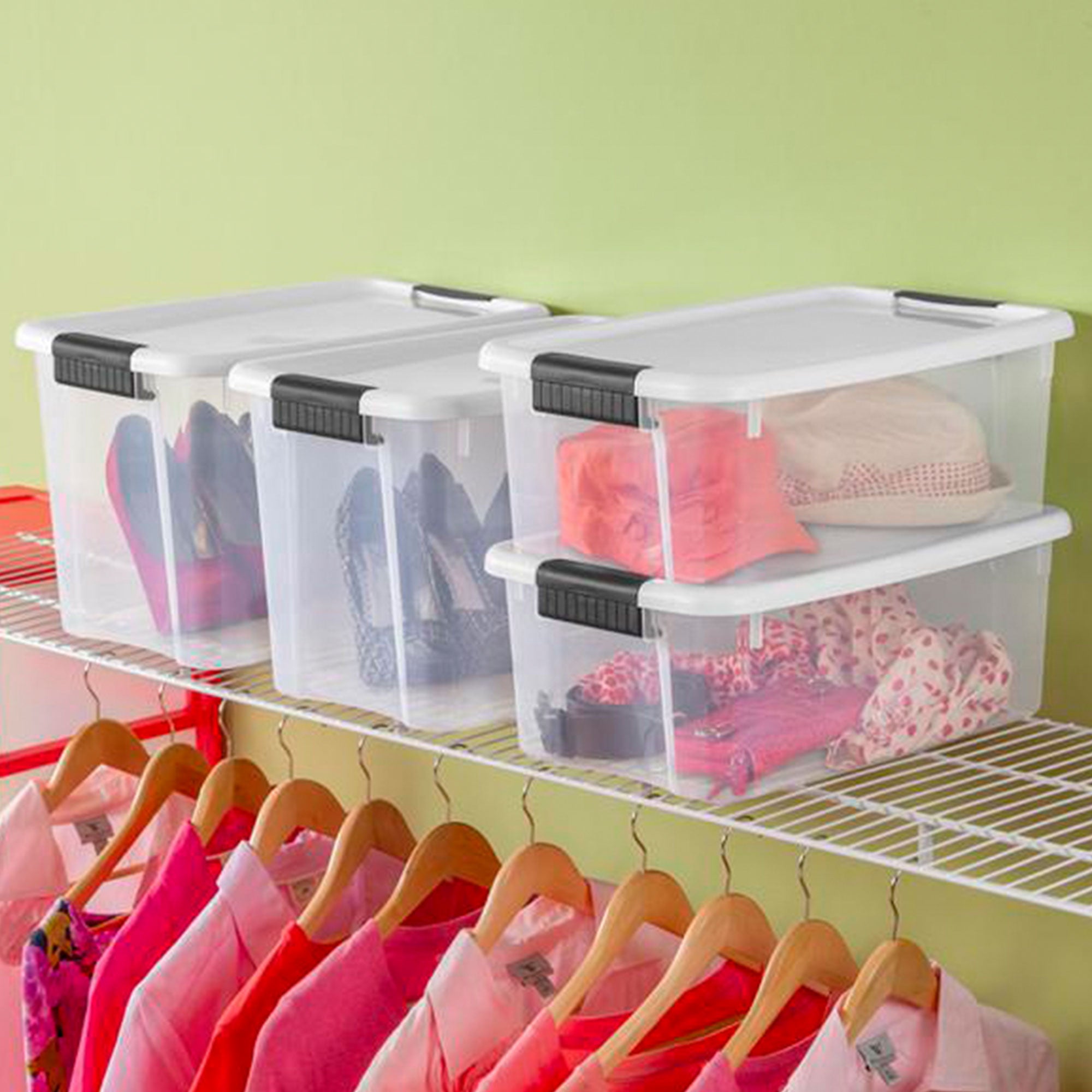 Sterilite 30 Quart Ultra Latch Storage Box w/White Lid (Open Box) (6 Pack)