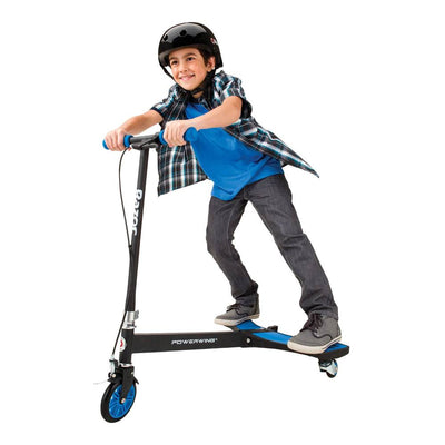 Razor PowerWing 3-Wheel Caster Powered Scooter - Blue & Black - For Parts