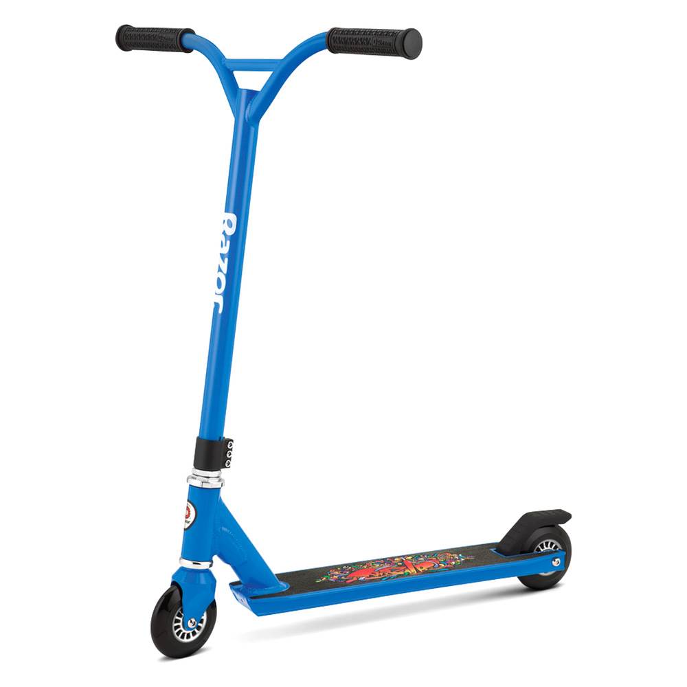 Razor Pro Beast Deluxe Model 19-Inch Deck Aluminum Push Kick Scooter, Blue - VMInnovations