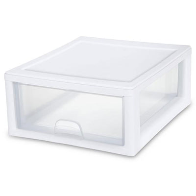 Sterilite 16-Qt Modular Stacking Storage Drawer Containers (Open Box) (6 Pack)