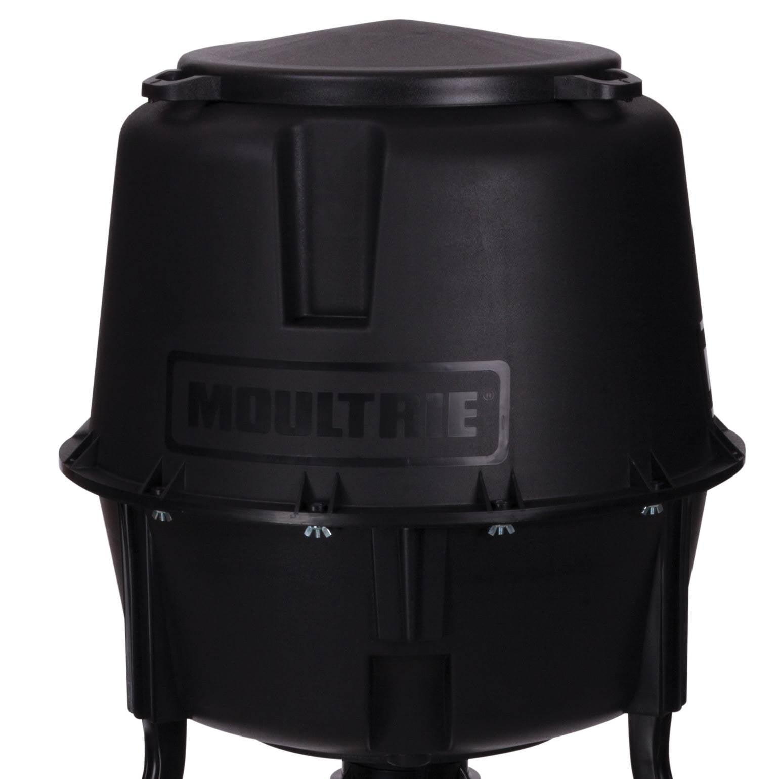 Moultrie 30 Gallon Easy Programmable Quick Lock Tripod Game Feeder + 6V Battery