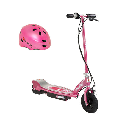 Razor E100 Kids Motorized 24V Electric Powered Scooter, Sweet Pea with Helmet
