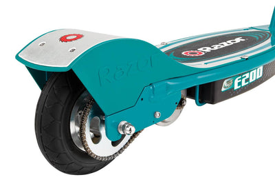 Razor E200 Electric Motorized Kids Scooter (Teal) & Youth Sport Helmet (Black)
