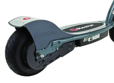 Razor E300 Electric 24V Motorized Scooter, Grey w/ Helmet, Elbow & Knee Pad Set
