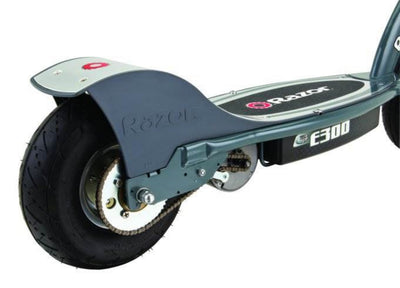 Razor E300 Electric 24V Motorized Scooter, Grey w/ Helmet, Elbow & Knee Pad Set