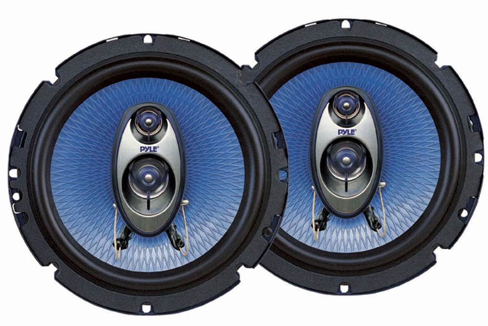 2 Pyle PL63BL 6.5" 360W 3-Way and PL53BL 5.25" 200W Car Audio Coaxial Speakers