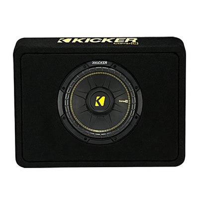 Kicker 10" 600W Car Audio Subwoofer Enclosure and 1000W Amplifier w/ Wiring Kit