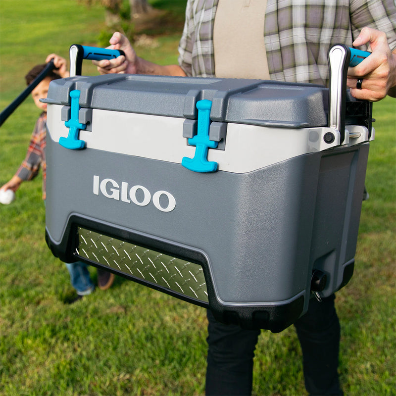 Igloo BMX 52 Quart Cooler with Insulated Lid and Handles, Gray (Open Box)