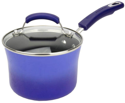 Rachael Ray 10-Piece Kitchen NonStick Enamel Cookware Set Blue - Missing Skillet