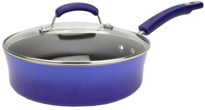 Rachael Ray 10-Piece Kitchen NonStick Enamel Cookware Set Blue - Missing Skillet