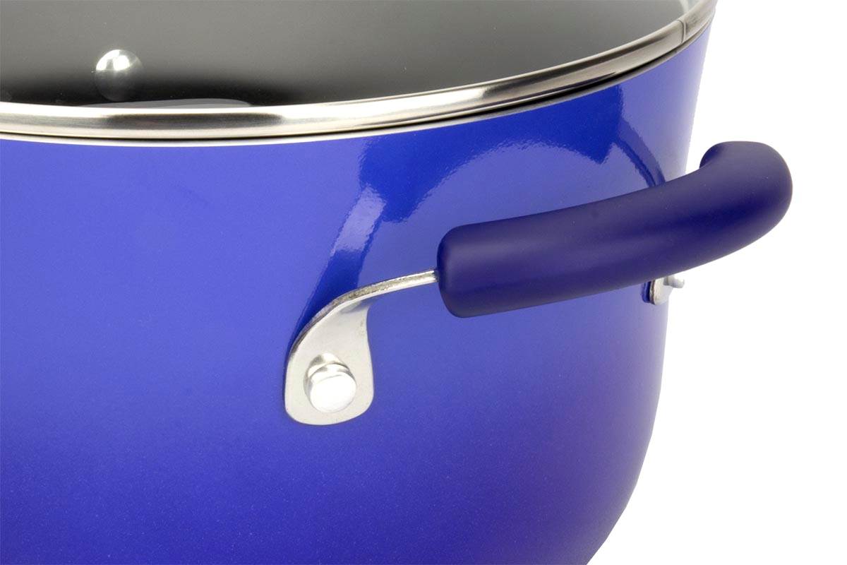 Rachael Ray 10-Piece Kitchen NonStick Enamel Cookware Set Blue - Missing Skillet