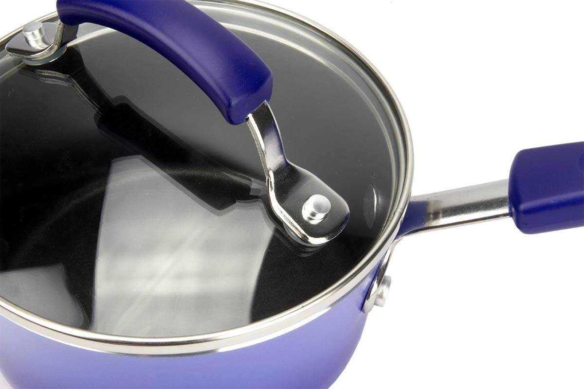 Rachael Ray 10-Piece NonStick Hard Enamel Cookware Set Pots Blue - Missing Pot