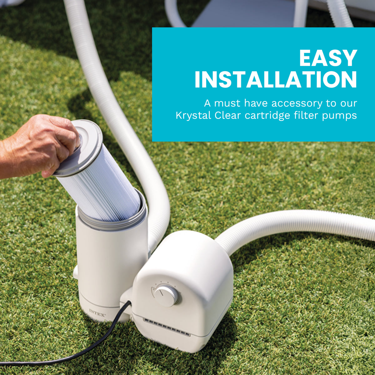 Intex Easy Set Type A or C Filter Replacement Cartridges Pack for Pool, 2 Pack