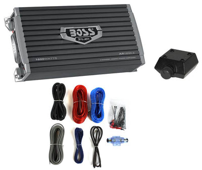 2) Kicker 10C124 12" 600W Subs + Sub Box + Boss AR16002 1600W 2-Ch Amp +Amp Kit