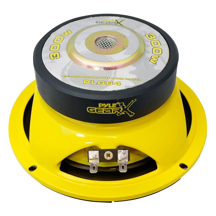 PYLE PLG6C 6.5" 400W 2 Way Car Component and 2 6.5" 300W Subwoofer Sub Speakers