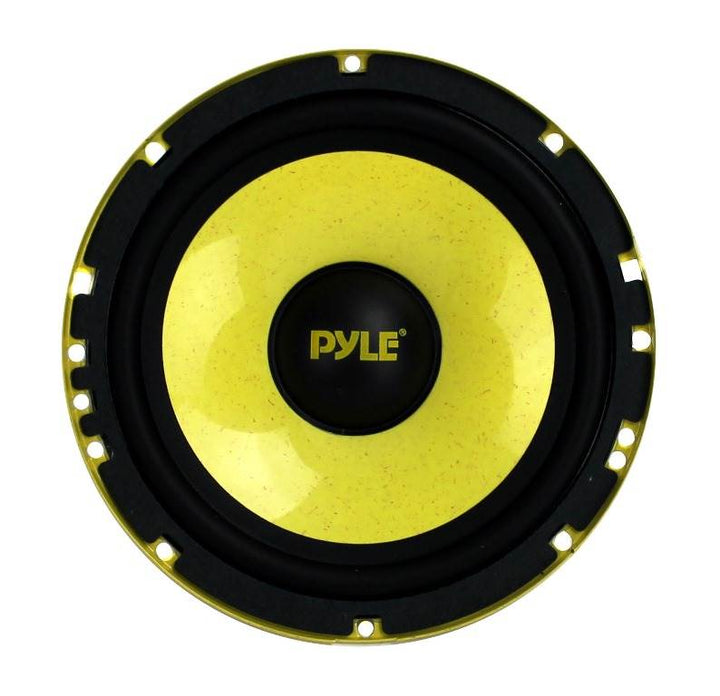PYLE PLG6C 6.5" 400W 2 Way Car Component and 2 6.5" 300W Subwoofer Sub Speakers